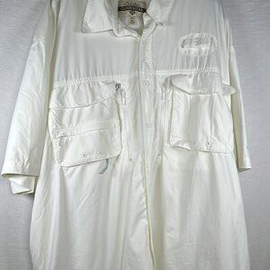 Cabela's Guidewear GXII Hunting Fishing Button Up White 3XL Fathers Day Outdoors